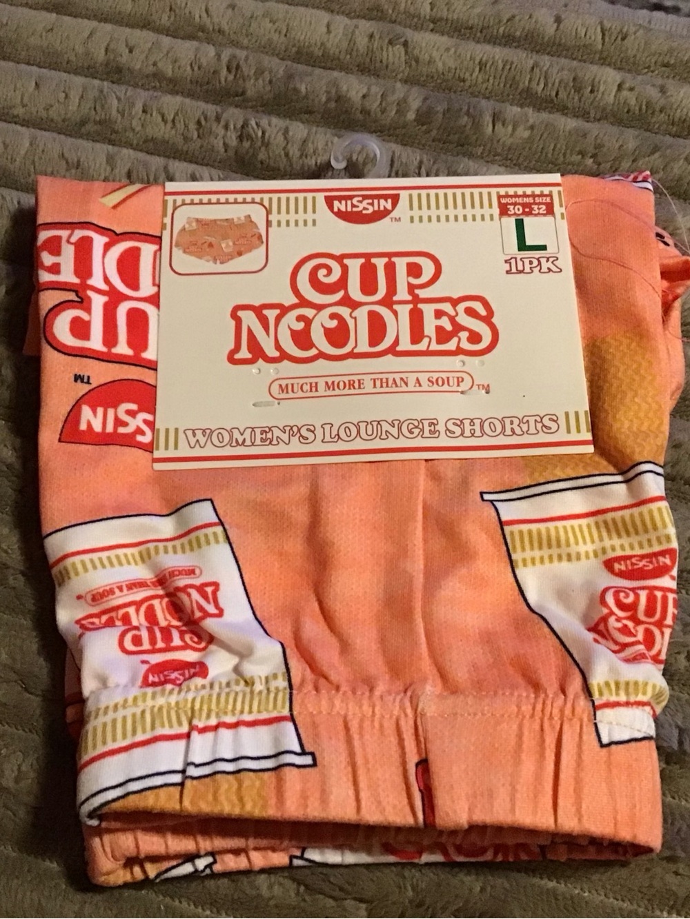 Nissin Cup Noodles Women's Lounge Shorts - Peach Print